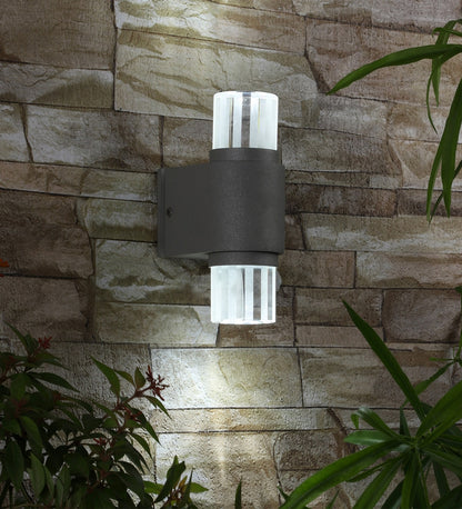Grey Metal Outdoor Wall Light -R-8800-Wh - Included Bulb