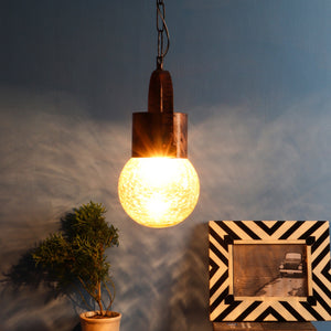 Copper Metal Hanging Light - RA-101-1P - Included Bulb