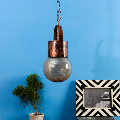 Copper Metal Hanging Light - RA-101-1P - Included Bulb