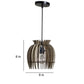 ELIANTE Brown MDF Hanging Lights - E27 holder - RA-407-H- without Bulb