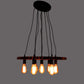 Red Metal Hanging Light - RA-410-7LP - Included Bulb