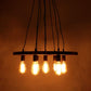 Red Metal Hanging Light - RA-410-7LP - Included Bulb