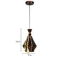 Decora Black Iron Hanging Lights - E27 holder - without Bulb - RA-HL-01-BK