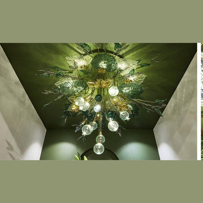 Rainforest Canopy Glass Chandelier – full view