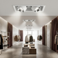Clothing showroom idea with double square dome downlights (illustration)