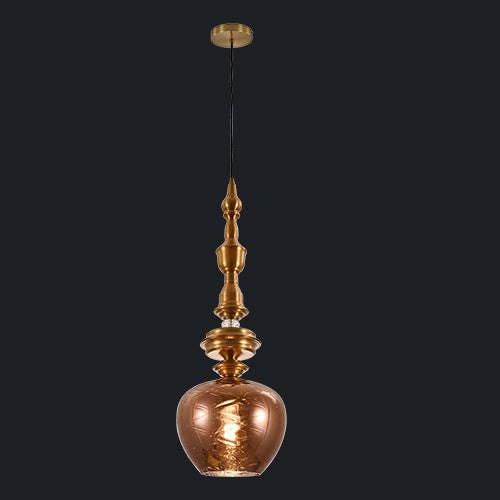 JSPHILO 4-346-1xE27-Rose Gold Impressions Luxury Hanging