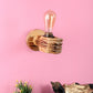 Wooden Wood Wall Light -RIGHT-HARD-1W - Included Bulb