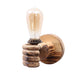 Wooden Wood Wall Light -RIGHT-HARD-1W - Included Bulb