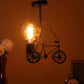 Black Metal Hanging Light - RIKSHA-SMALL-HL - Included Bulb