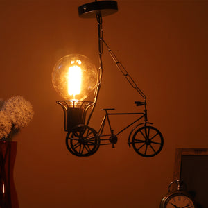 Black Metal Hanging Light - RIKSHA-SMALL-HL - Included Bulb