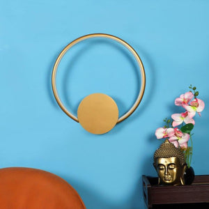 Gold Iron Wall Light - Inbuilt LED - RING-WALL-LED-12W