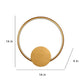 Gold Iron Wall Light - Inbuilt LED - RING-WALL-LED-12W