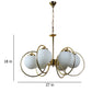 Frances Gold Iron Globe Chandelier | 5021-6LP | Included Bulb | Eliante by Jainsons Lights