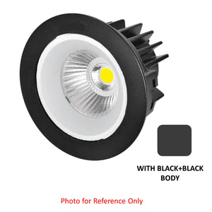 Rio Black Plus White Cob Downlight 12w ALRI12R