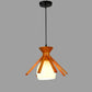 Admiradora Yellow Wood Hanging Lights - E27 holder - without Bulb - ROMAN-1LP-YL