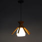 Admiradora Yellow Wood Hanging Lights - E27 holder - without Bulb - ROMAN-1LP-YL