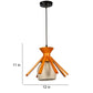 Admiradora Yellow Wood Hanging Lights - E27 holder - without Bulb - ROMAN-1LP-YL