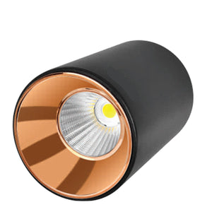 Rose Gold Reflector Oreo Round Deep Recessed Reflector Ring Cob Surface Downlight 7w ALOZ7R