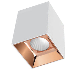 Rose Gold Reflector Oreo Square Deep Recessed Reflector Ring Cob Surface Downlight 12w ALOS12S