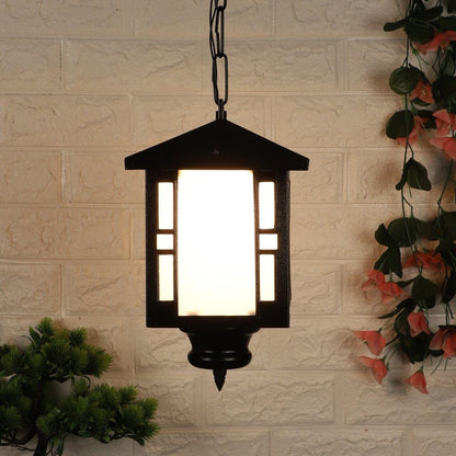 Gloomy Black Metal Hanging Light - ROSHNI-1LP - Included Bulbs