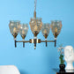 Black and Gold Iron Chandelier - E27 holder - without Bulb - RS315-5LP