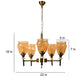 Black and Gold Iron Chandelier - E27 holder - without Bulb - RS315-5LP