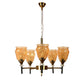 Black and Gold Iron Chandelier - E27 holder - without Bulb - RS315-5LP