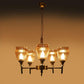 Black and Gold Iron Chandelier - E27 holder - without Bulb - RS315-5LP