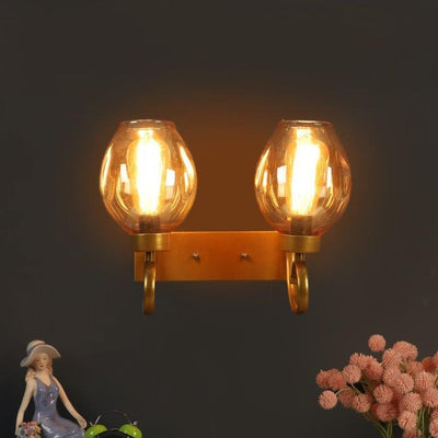 Antique Gold Iron Wall Lights -RSA-110-2W - Included Bulbs