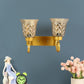 Antique Gold Iron Wall Lights -RSA-112-2W - Included Bulbs