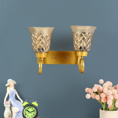Antique Gold Iron Wall Lights -RSA-112-2W - Included Bulbs