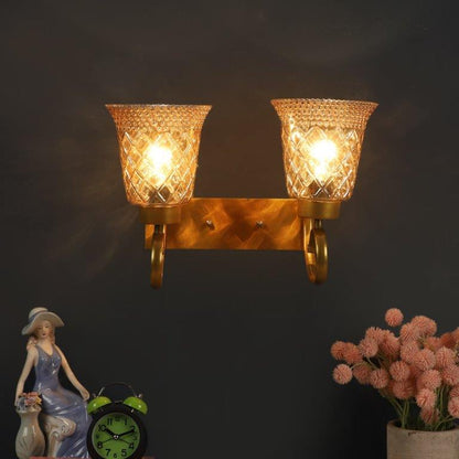 Antique Gold Iron Wall Lights -RSA-112-2W - Included Bulbs