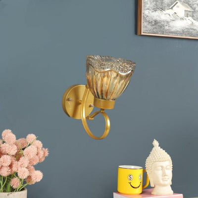 Antique Gold Iron Wall Lights -RSA-113-1W - Included Bulbs