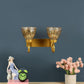 Antique Gold Iron Wall Lights -RSA-113-2W - Included Bulbs
