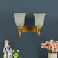 Antique Gold Iron Wall Lights -RSA-115-2W - Included Bulbs