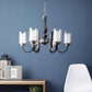 Sliver Brown Metal Chandelier S-106 6LP