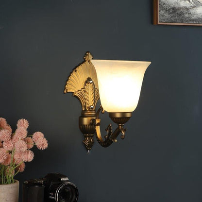 The Volt Antique Gold Metal Wall Lights -S-128-1W - Included Bulbs