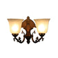 Divine Bright Antique Gold Metal Wall Lights -S-128-2W - Included Bulbs