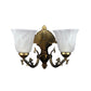 Divine Bright Antique Gold Metal Wall Lights -S-128-2W - Included Bulbs