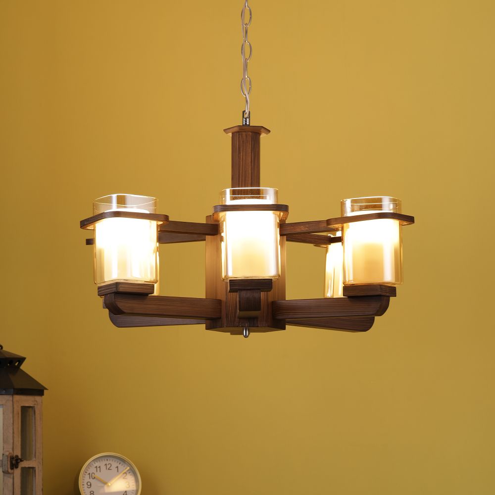Brown Wooden Chandelier Collection