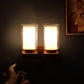Dorada Brown Wood Wall Light - S-171-2W - Included Bulbs