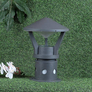 ELIANTE Grey Aluminium Base Frost Acrylic Shade Gate Light - S-177-Gl - Bulb Included