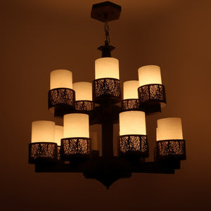 Wooden Metal and Glass Chandeliers s-195-8-5