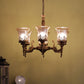 Golden Metal Chandelier 6 Lamps Gold S-197-6LP