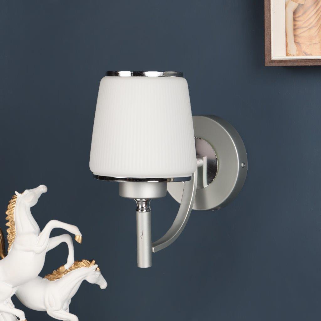 Plata Grey Metal Wall Light - S-198-1W - Included Bulbs