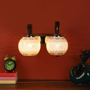 De Madera Brwon Wood Wall Light - S-202-2W - Included Bulbs