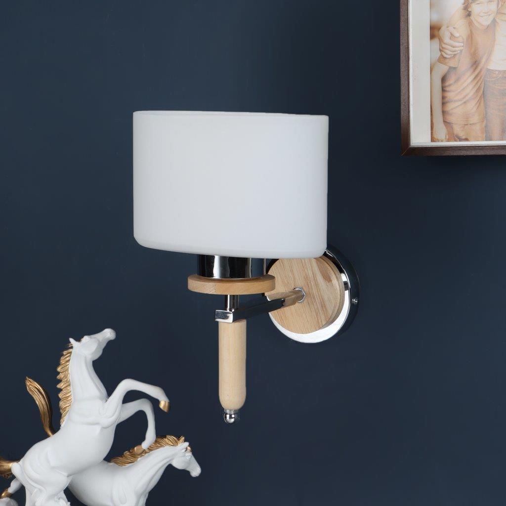 Madera Wood Metal-Wood Wall Light - S-245-1W - Included Bulbs