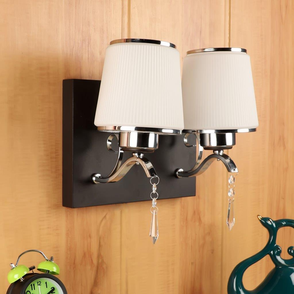 Blanca plateada brown mdf Wall Light - S-265-2W