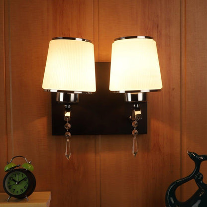 Blanca plateada brown mdf Wall Light - S-265-2W