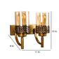 Prompted Spot Antique Gold Iron Wall Lights -S-299-2W - Included Bulbs